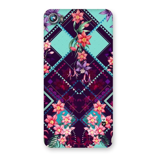 Floral Diamonds Back Case for Micromax Canvas Fire 4 A107
