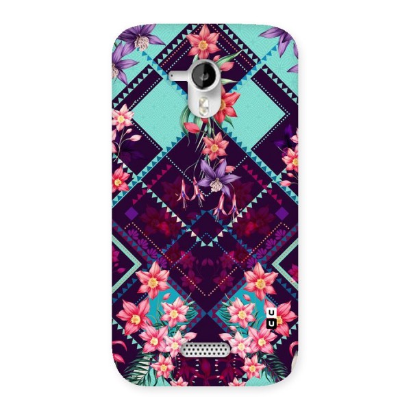Floral Diamonds Back Case for Micromax Canvas HD A116