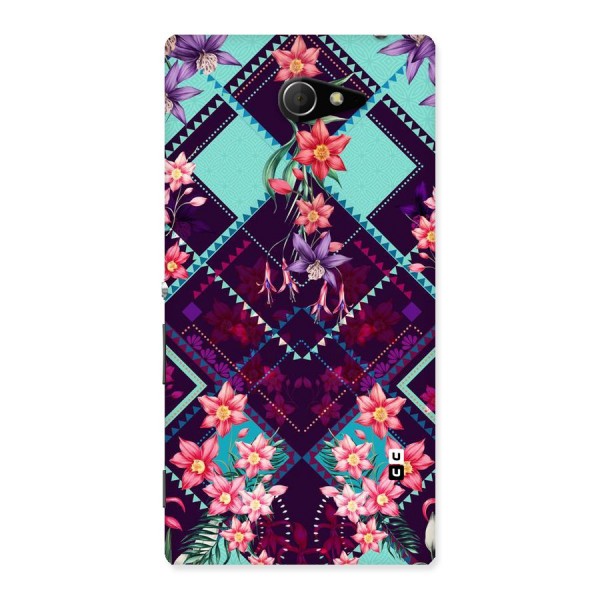 Floral Diamonds Back Case for Sony Xperia M2