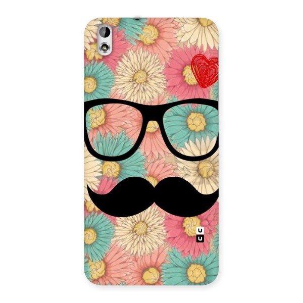 Floral Moustache Back Case for HTC Desire 816s
