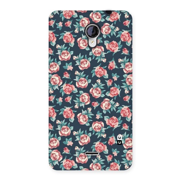 Floral Navy Bloom Back Case for Micromax Unite 2 A106