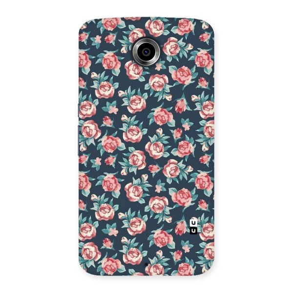 Floral Navy Bloom Back Case for Nexsus 6