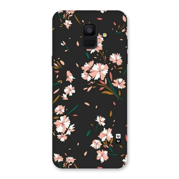 Floral Petals Peach Back Case for Galaxy A6 (2018)