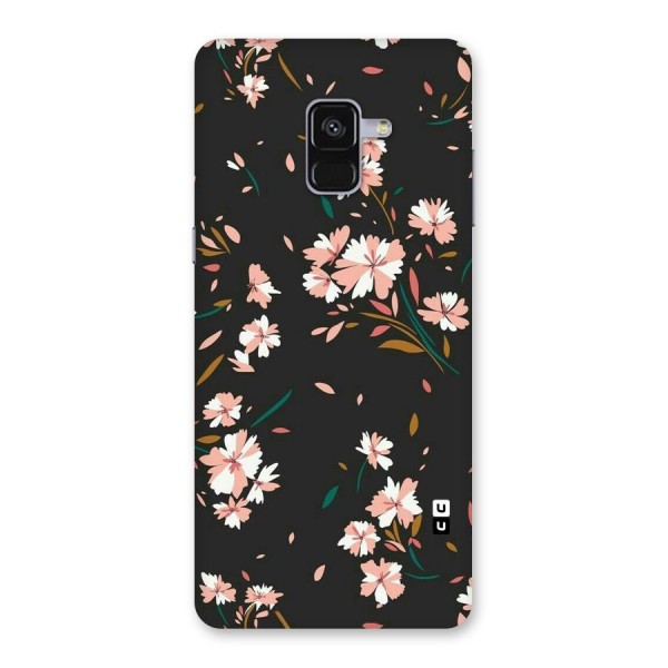 Floral Petals Peach Back Case for Galaxy A8 Plus