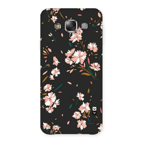 Floral Petals Peach Back Case for Galaxy E7