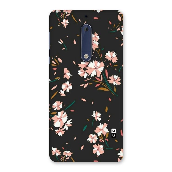 Floral Petals Peach Back Case for Nokia 5