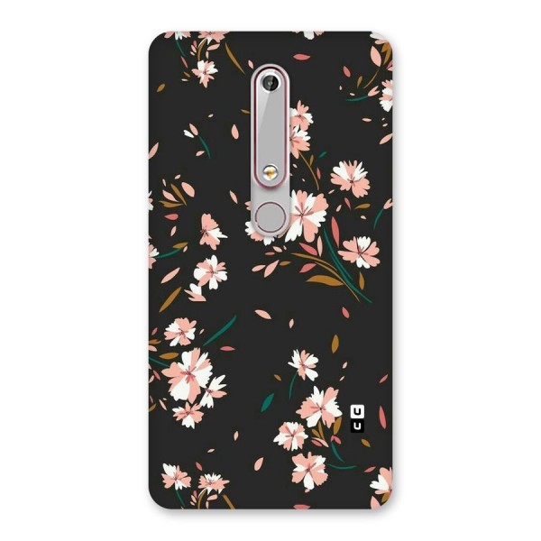 Floral Petals Peach Back Case for Nokia 6.1
