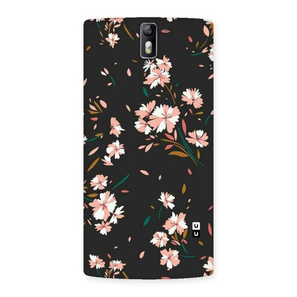 Floral Petals Peach Back Case for One Plus One