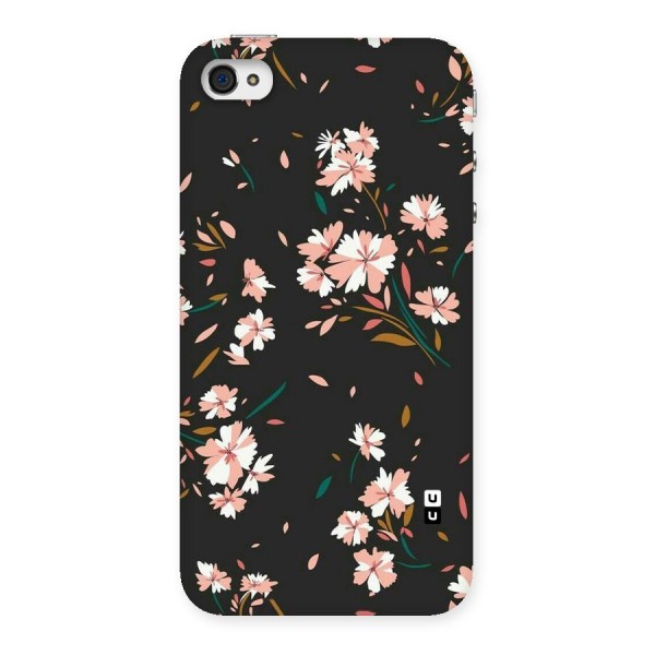 Floral Petals Peach Back Case for iPhone 4 4s