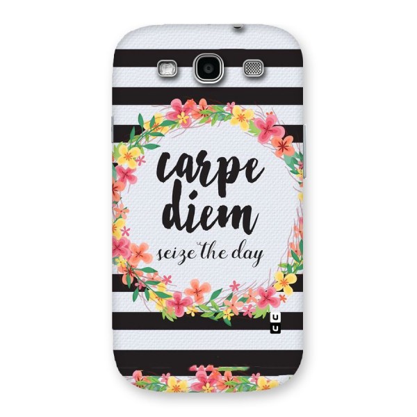 Floral Seize The Day Back Case for Galaxy S3