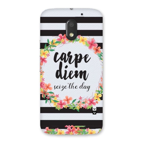 Floral Seize The Day Back Case for Moto E3 Power
