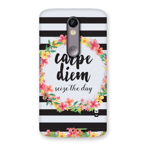 Floral Seize The Day Back Case for Moto X Force