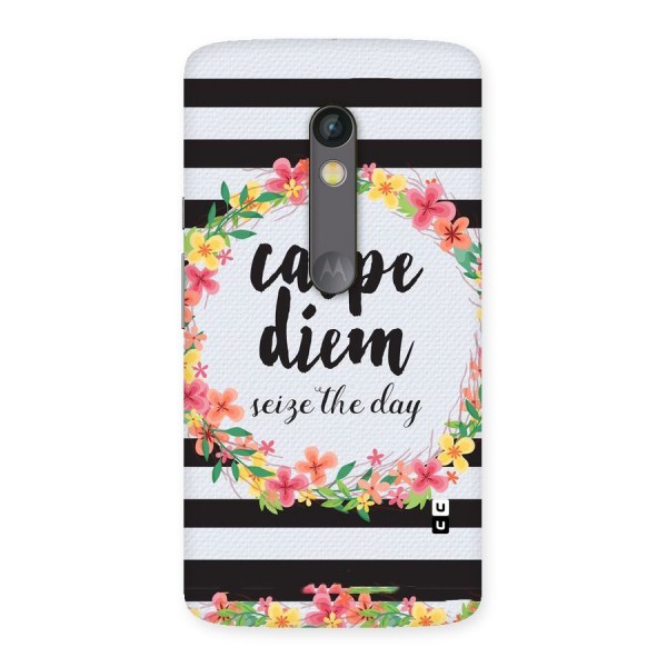Floral Seize The Day Back Case for Moto X Play