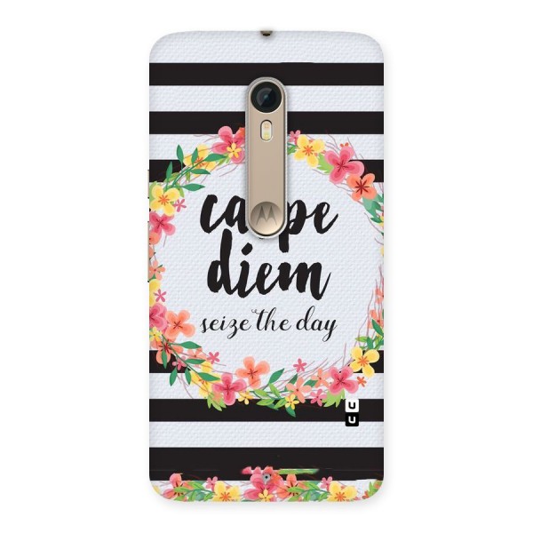Floral Seize The Day Back Case for Motorola Moto X Style