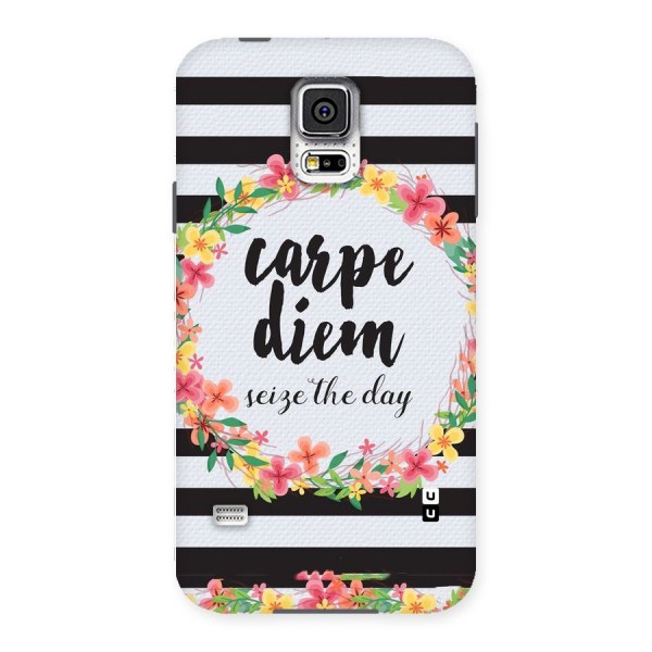 Floral Seize The Day Back Case for Samsung Galaxy S5