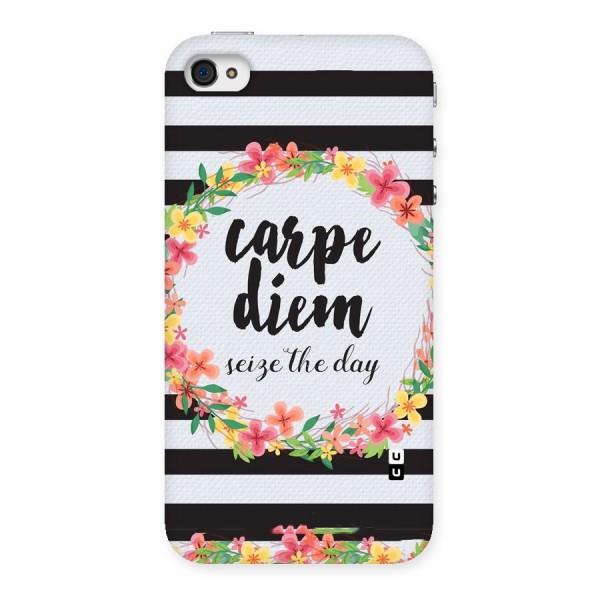 Floral Seize The Day Back Case for iPhone 4 4s