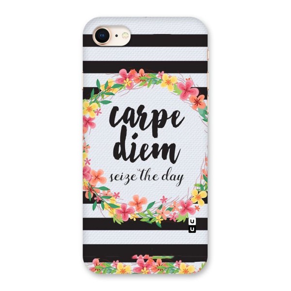 Floral Seize The Day Back Case for iPhone 8