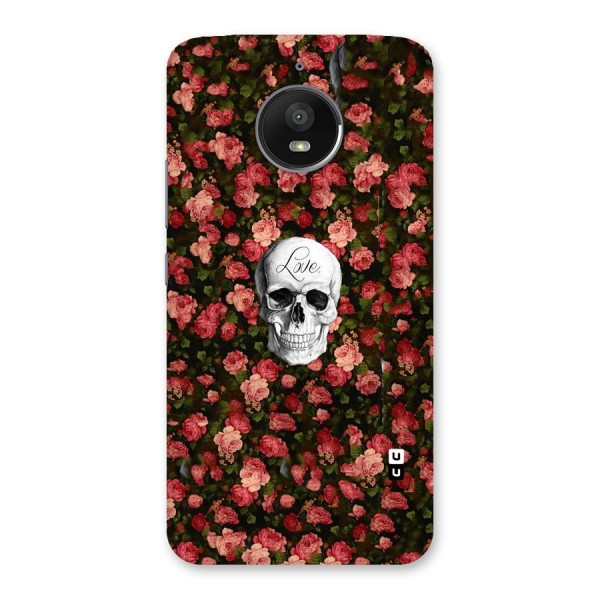 Floral Skull Love Back Case for Moto E4 Plus