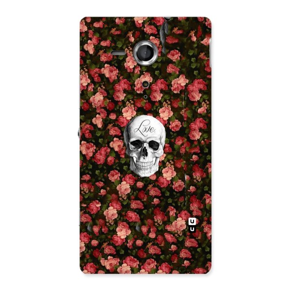 Floral Skull Love Back Case for Sony Xperia SP