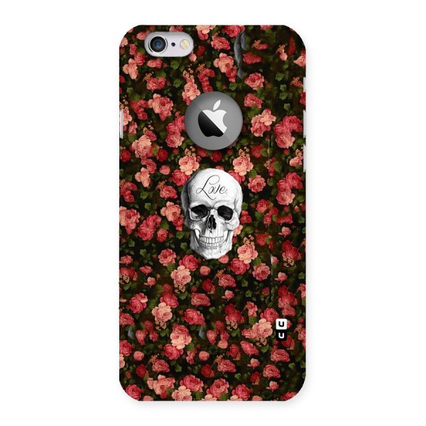 Floral Skull Love Back Case for iPhone 6 Logo Cut