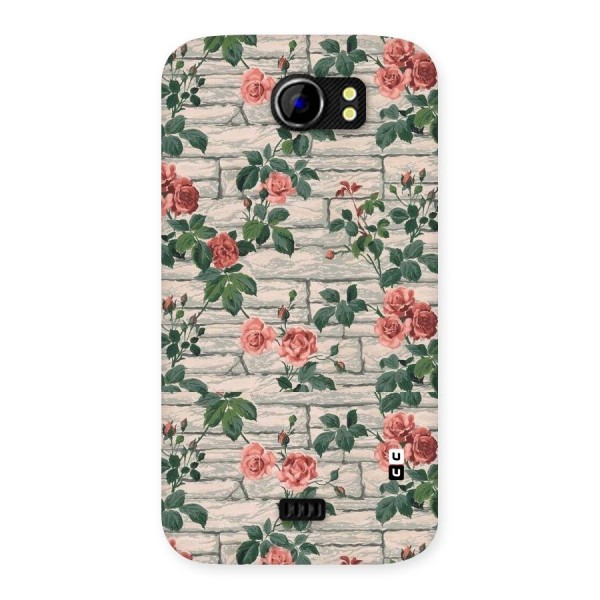 Floral Wall Design Back Case for Micromax Canvas 2 A110