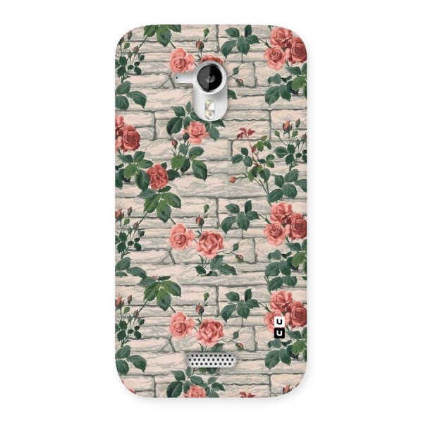 Floral Wall Design Back Case for Micromax Canvas HD A116