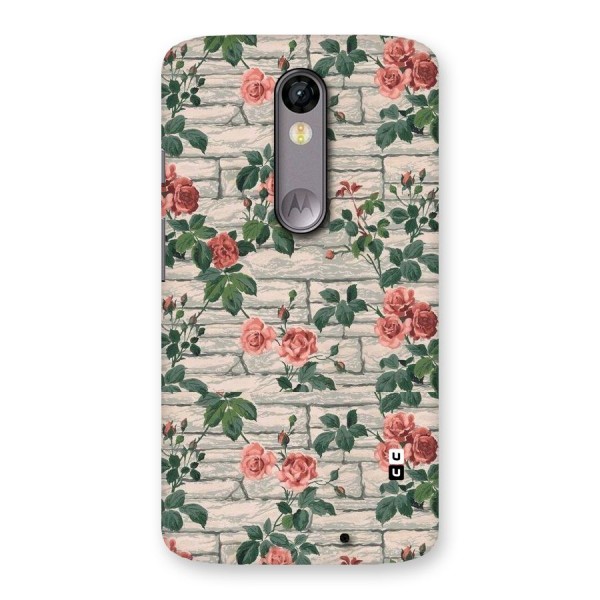 Floral Wall Design Back Case for Moto X Force