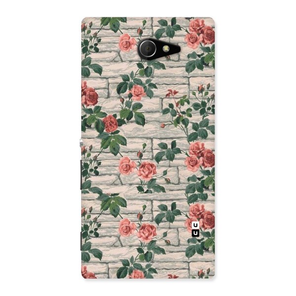 Floral Wall Design Back Case for Sony Xperia M2