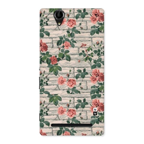 Floral Wall Design Back Case for Sony Xperia T2