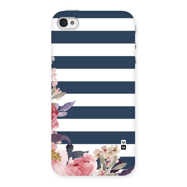 Floral Water Art Back Case for iPhone 4 4s