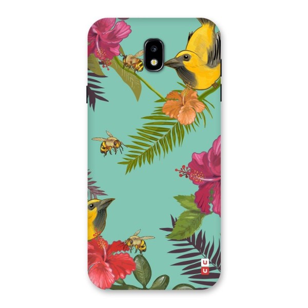 Flower Bird and Bee Back Case for Galaxy J7 Pro