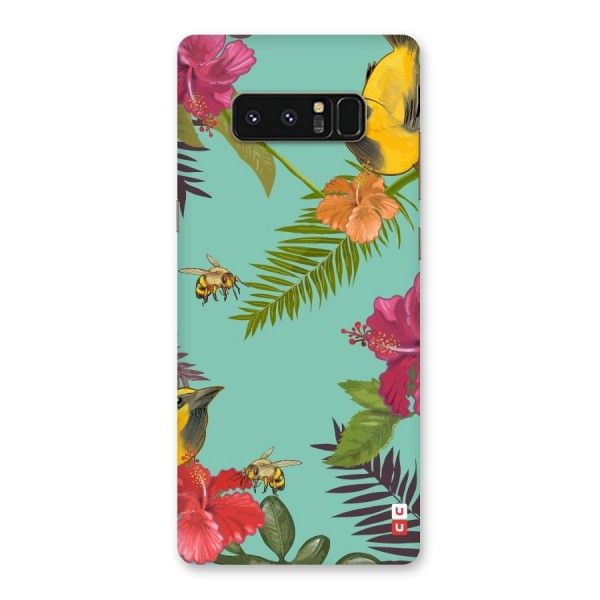 Flower Bird and Bee Back Case for Galaxy Note 8