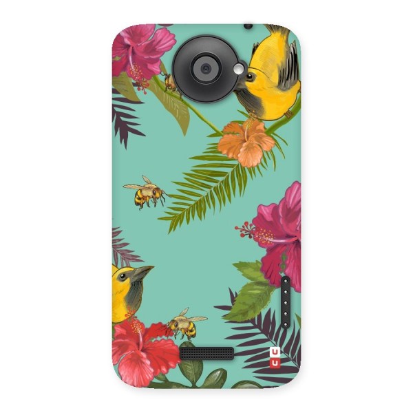 Flower Bird and Bee Back Case for HTC One X