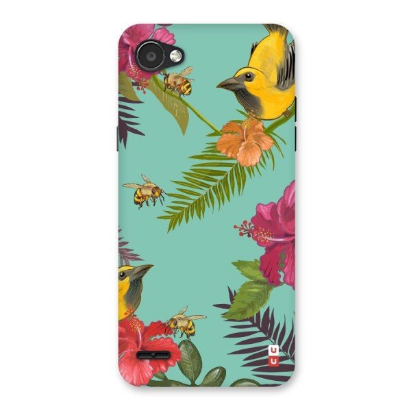 Flower Bird and Bee Back Case for LG Q6