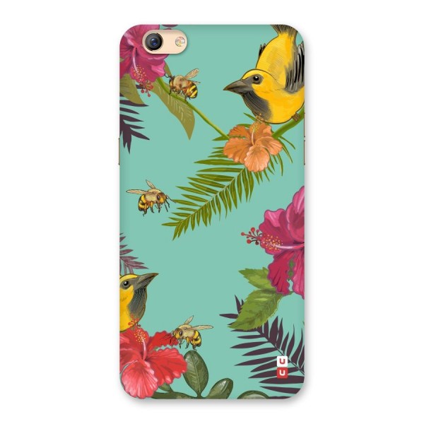Flower Bird and Bee Back Case for Oppo F3 Plus