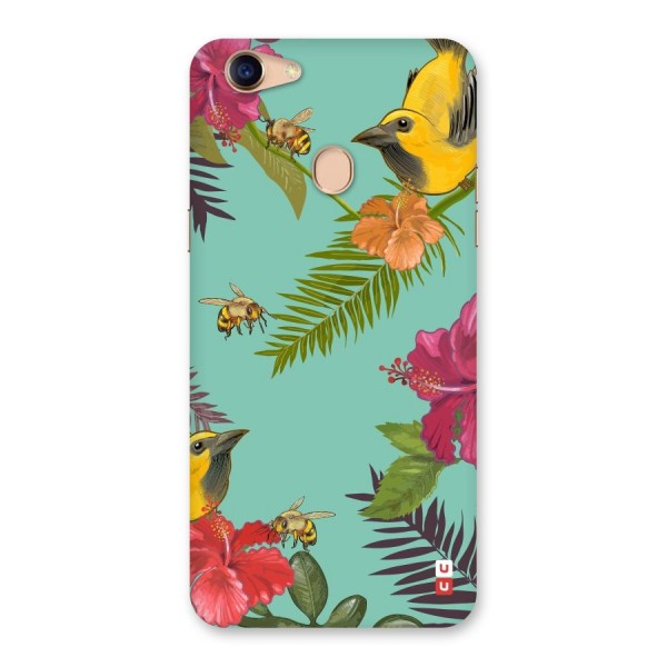 Flower Bird and Bee Back Case for Oppo F5