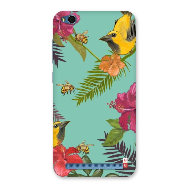 Flower Bird and Bee Back Case for Redmi 5A