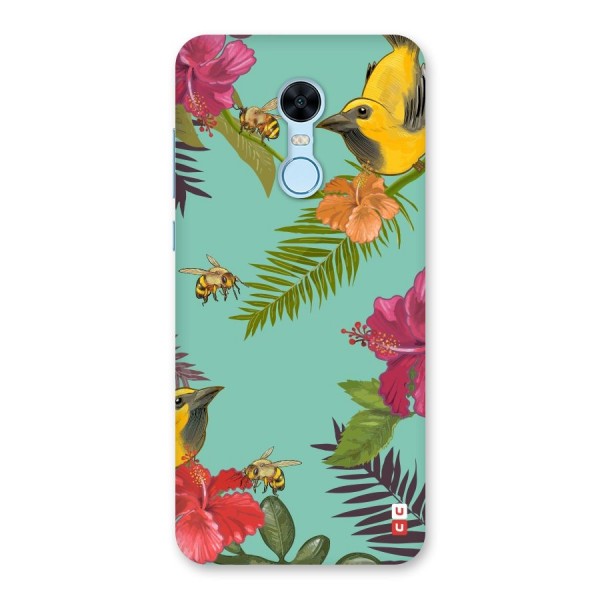 Flower Bird and Bee Back Case for Redmi Note 5