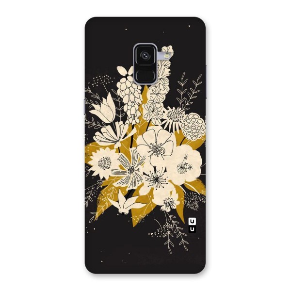 Flower Drawing Back Case for Galaxy A8 Plus
