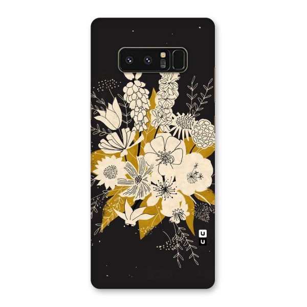 Flower Drawing Back Case for Galaxy Note 8