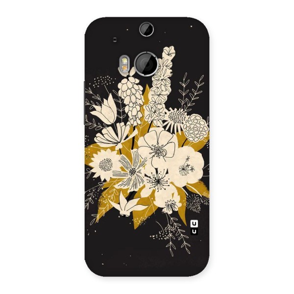 Flower Drawing Back Case for HTC One M8