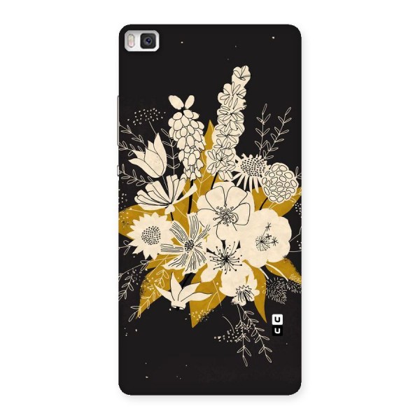 Flower Drawing Back Case for Huawei P8