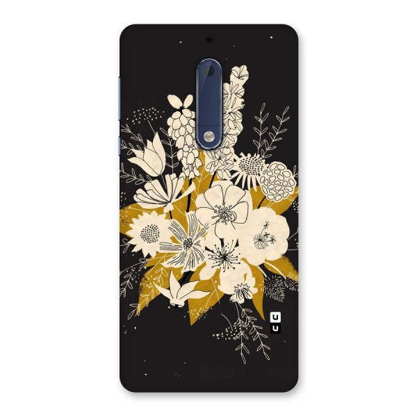 Flower Drawing Back Case for Nokia 5