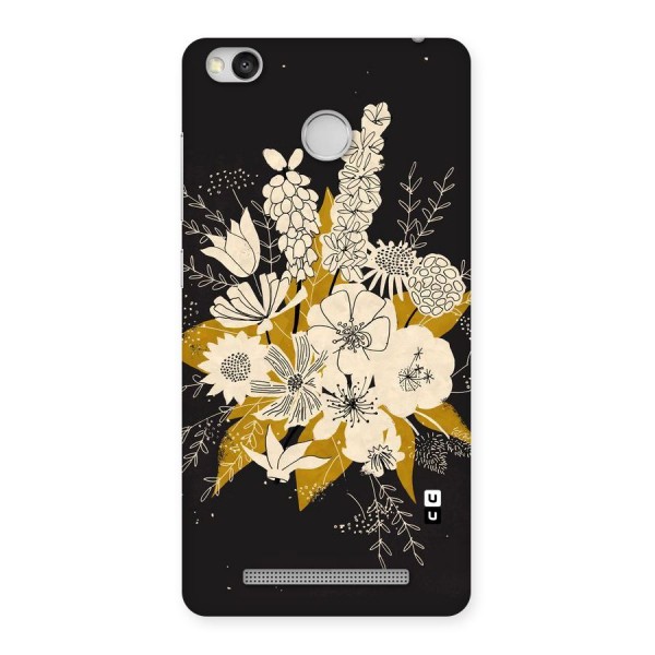 Flower Drawing Back Case for Redmi 3S Prime