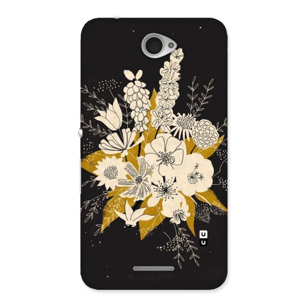 Flower Drawing Back Case for Sony Xperia E4