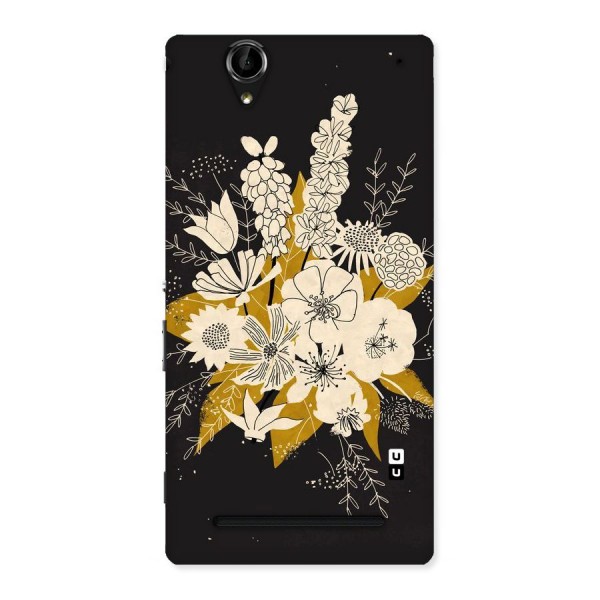 Flower Drawing Back Case for Sony Xperia T2