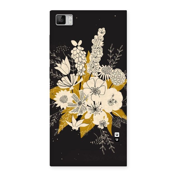 Flower Drawing Back Case for Xiaomi Mi3