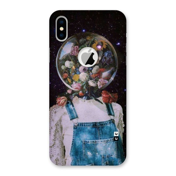 Flower Face Back Case for iPhone X Logo Cut