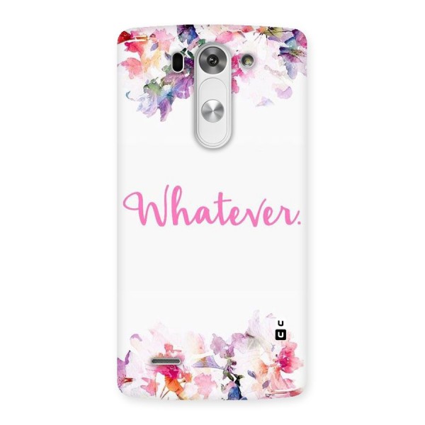 Flower Whatever Back Case for LG G3 Mini