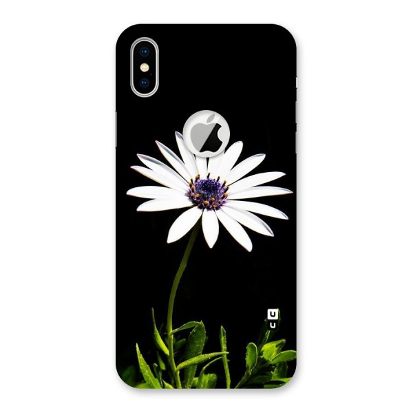 Flower White Spring Back Case for iPhone X Logo Cut